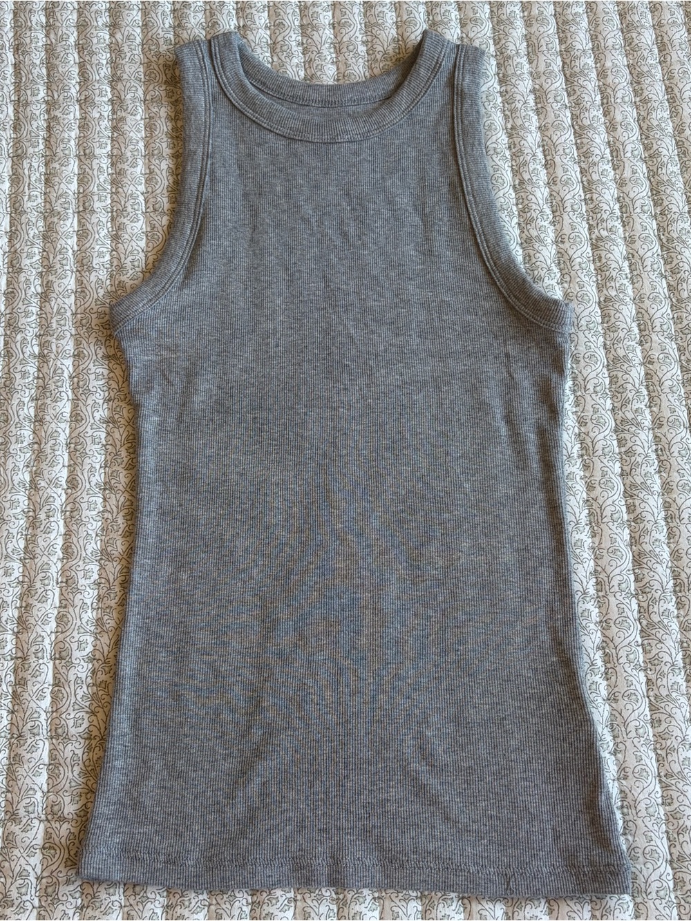 a new day Gray Ribbed Tank Top